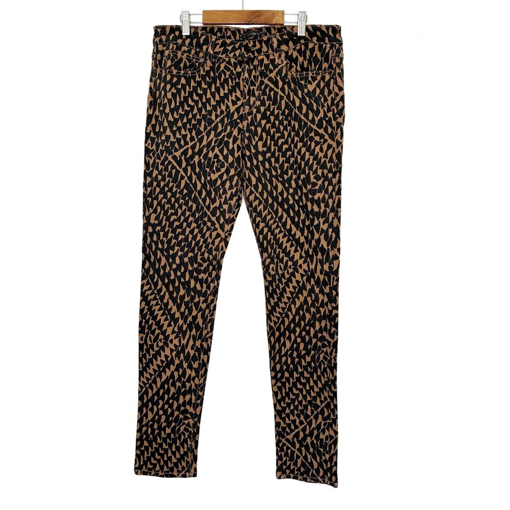 Joe's Jeans Abstract Animal Print The Skinny Jeans Brown Black Womens 32